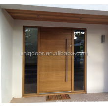 Elegant modern front wooden doors solid wood door with sidelights